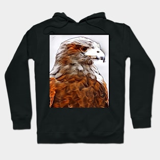 Beautiful Bald Eagle Watercolor Painting Hoodie